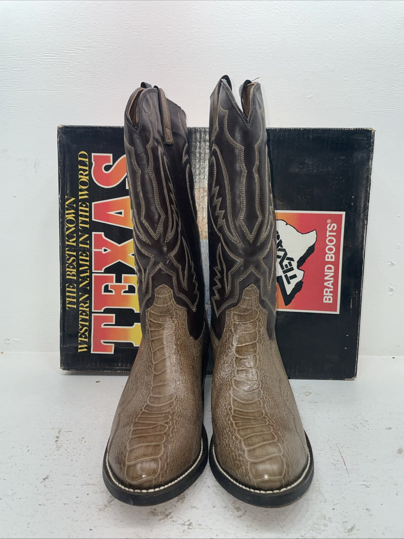 New Men’s Brown Texas Brand Cowboy Boots. 5041 10.5 10 1/2 D. 8-35