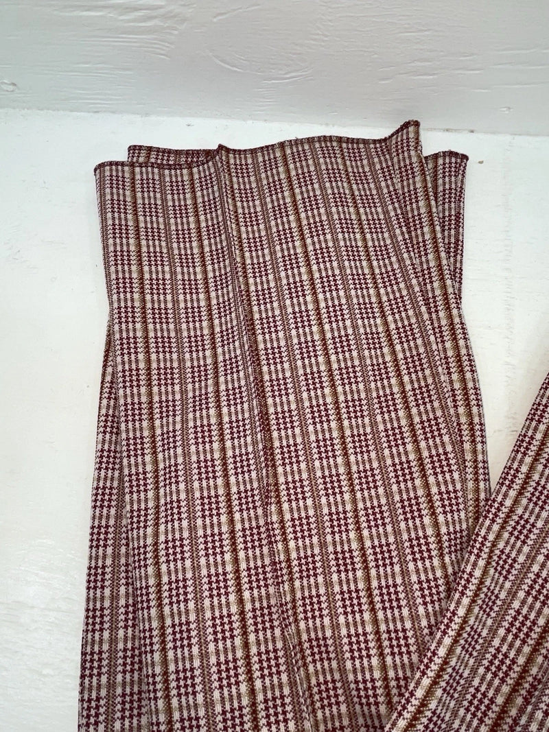 New Vintage Red Checkered Panhandle Slim Polyester Pants #8072 VV-107