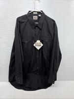 New Men’s ELY Cattleman Black Long Sleeve Pearl Snap 3XL E-43