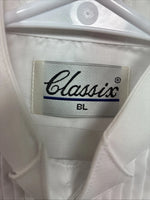 New Classix White Long Sleeve Button Up English Short Large Kids DD-8