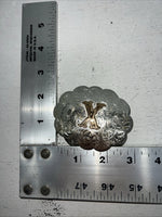 New Children’s Heritage Gold Silver “X” Belt Buckle. F-11