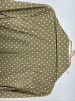 New Women’s Dickson Jenkins Tan Polkadot Long Sleeve Pearl Snap Size 34 KK-62