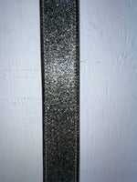 New Black Genuine Leather Circle Y Gold Glitter 30” Belt #F23 JJ-45
