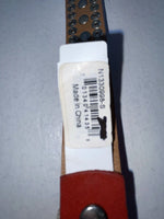 New Red Genuine Leather Nocona Silver Bling S Belt #N1330998 Z-82
