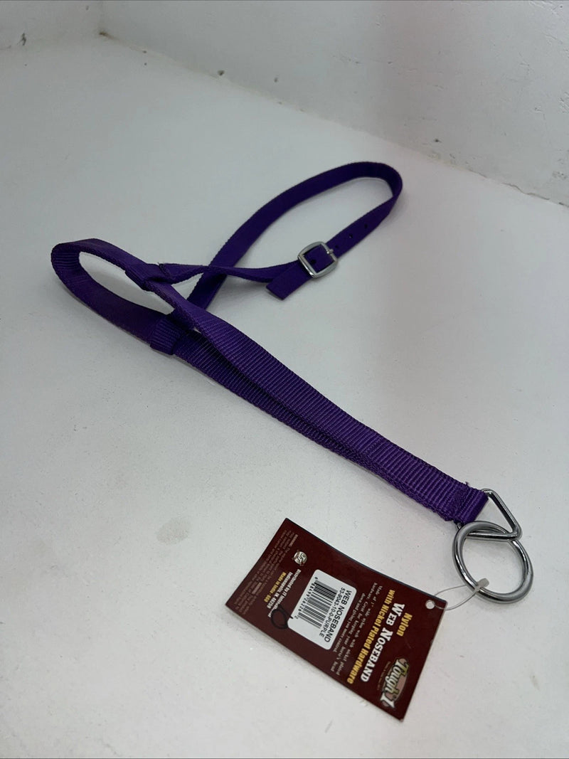 New Tough 1 Purple Nylon Web Noseband Nickle Plated Hardware #53-9043 3C-1