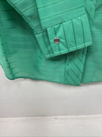 New Women’s Dickson Jenkins Green Long Sleeve Pearl Snap Size 34 MM-94