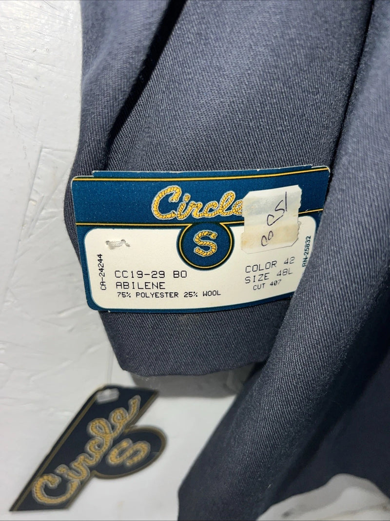 New Men’s Circle S Grey Suit Jacket 48L #CC19 WW-61