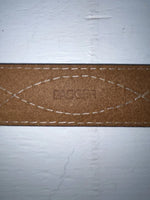 New Black Genuine Leather Badger Stitched 32” Belt #B1340 Z-174