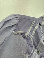 New Kids Kid Kountry Purple Designed Long Sleeve Pearl Snap Size 10 YY-57