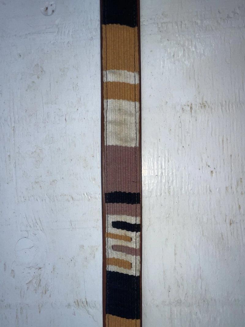 New Brown Genuine Leather Tex Tan Colored Stripe 36” Belt #024731 Z-113