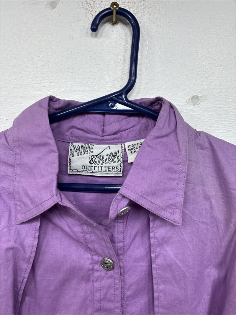 New Women’s Mine & Bills Purples Fringe Long Sleeve Button Up Size Large TT-70
