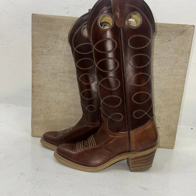 New Women’s Brown Texas Brand Cowboy Boots. 5433 5.5 5 1/2. 20-40