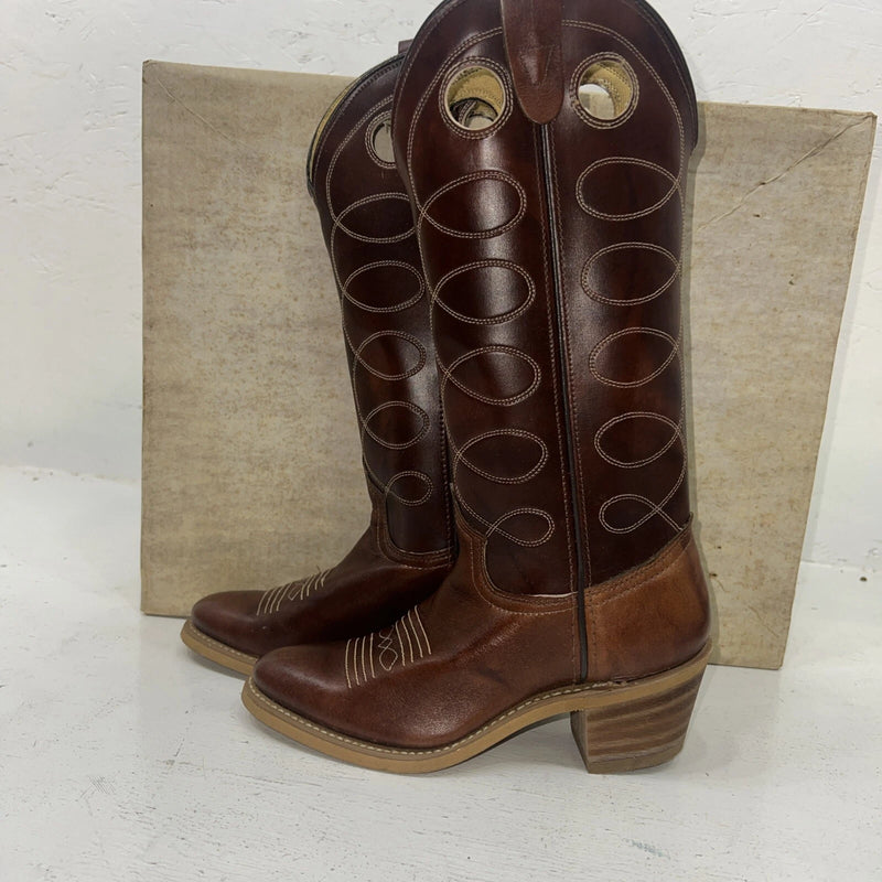New Women’s Brown Texas Brand Cowboy Boots. 5433 5.5 5 1/2. 20-40