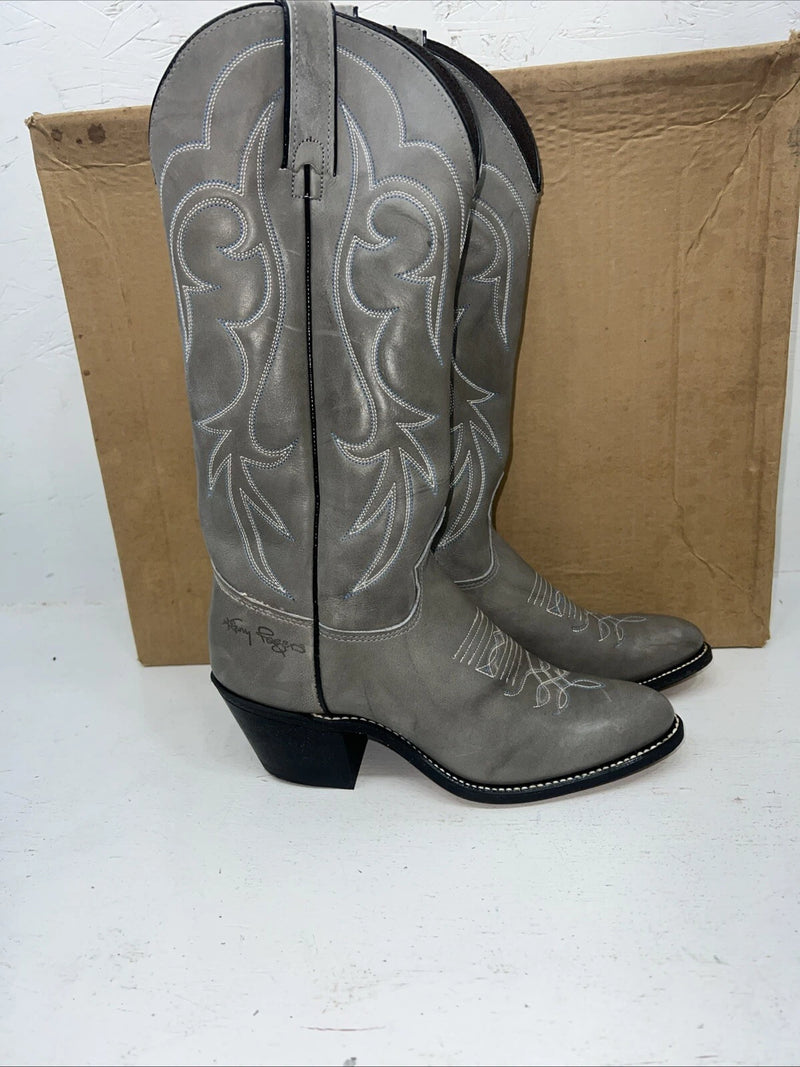 New Women’s Gray Kenny Rodger’s Cowboy Boots. F403 5.5 5 1/2 M. 20-58