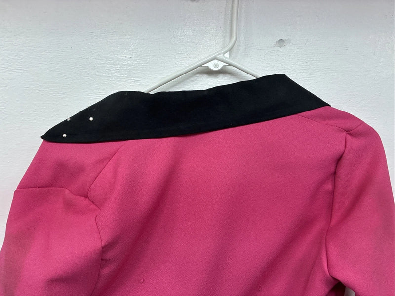 New Women’s To Dy For Pink Black Long Sleeve Button Up Size XL YY-101