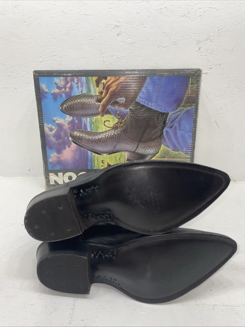 New Men’s Black Nocona Cowboy Boots. 3401 8.5 8 1/2 D. 2-49