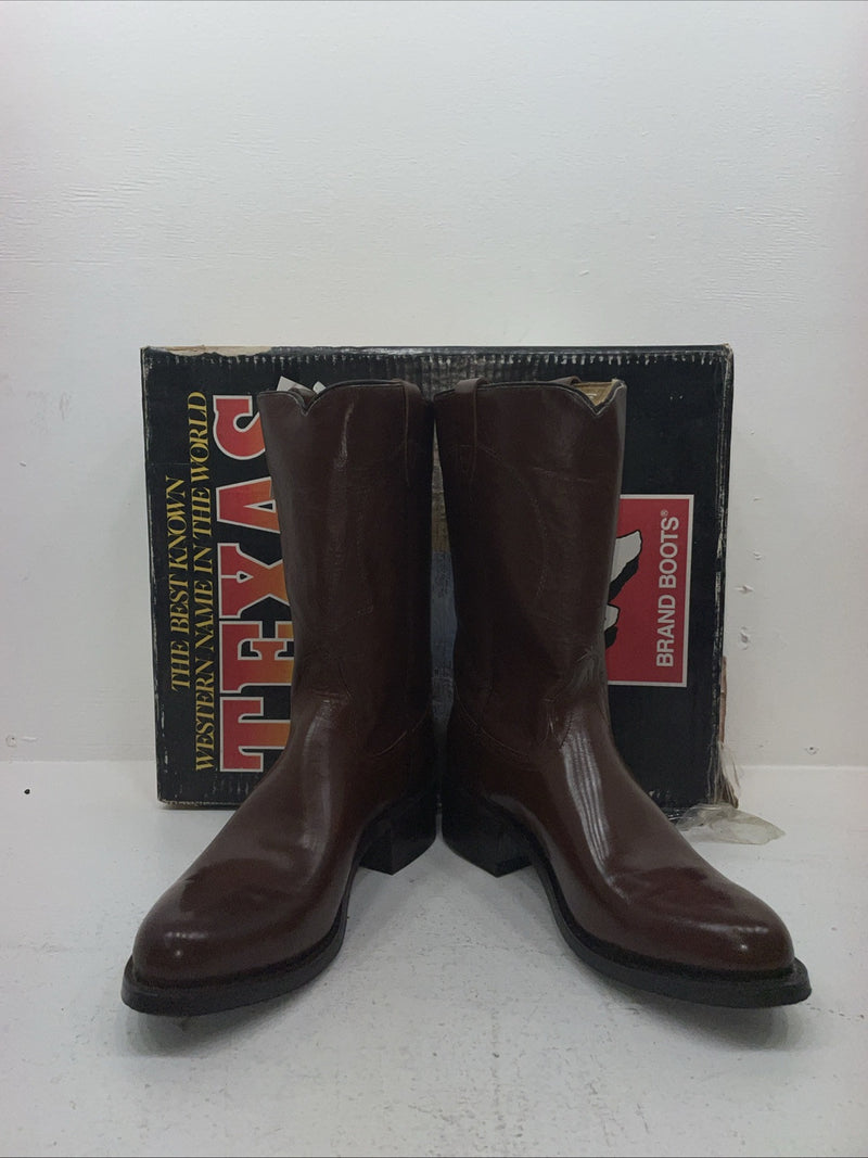 New Men’s Brown Texas Brand Cowboy Boots. 8311 9.5 9 1/2 D. 6-58