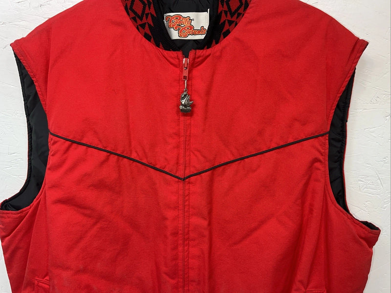 New Men’s Comfy Red Vintage Vest XL #05956 UU-10