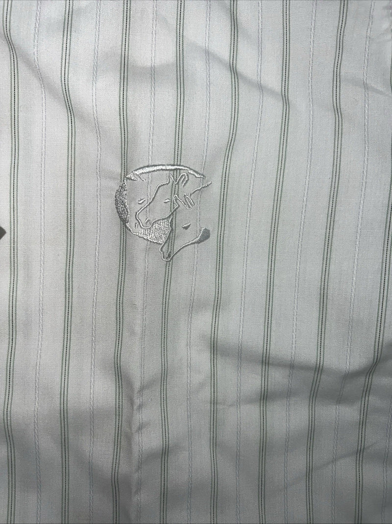 New Women’s Green Stripped On Course Long Sleeve English Riding Shirt. XL G-33
