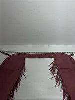 NOS Pink Show Chaps With Fringe Adjustable Waist 31” I-79