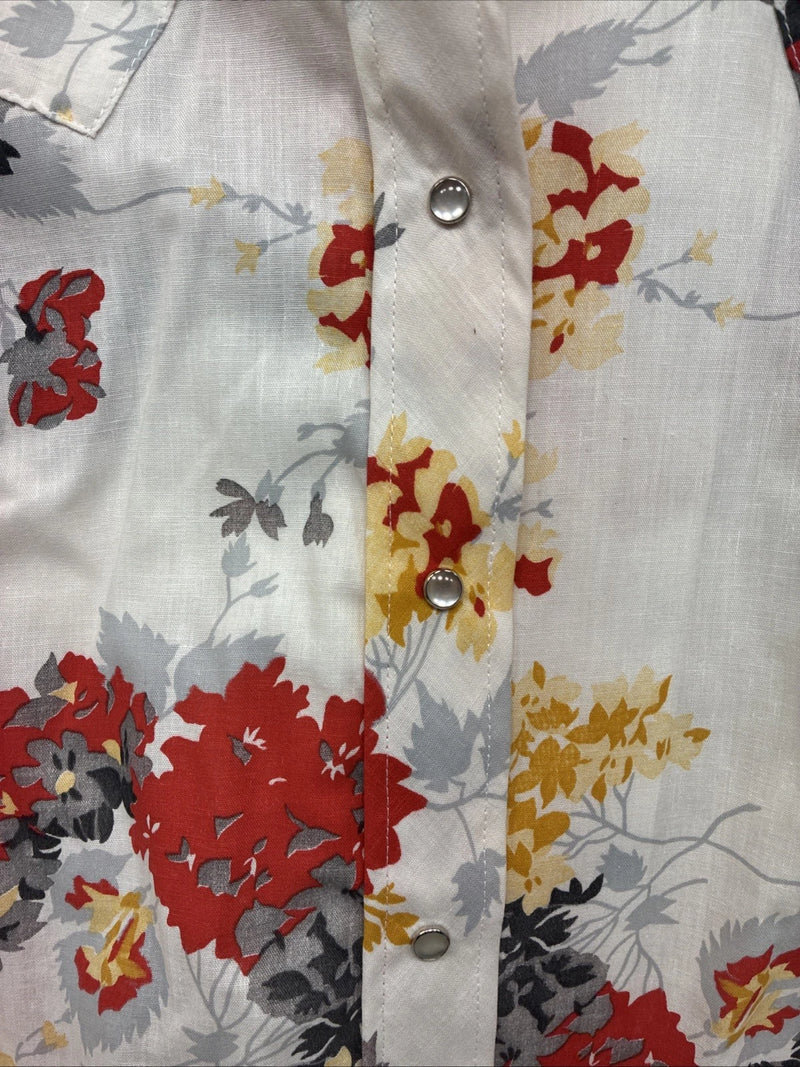 New Women’s Dickson Jenkins Floral Long Sleeve Pearl Snap Size 30 KK-3