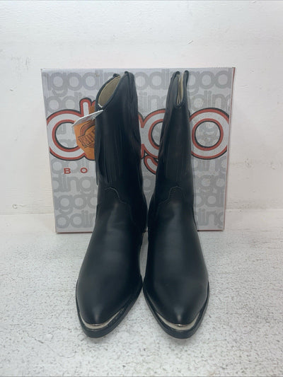New Youth Black With Fringe Dingo Cowboy Boots. C 3220 6 D. 2-150