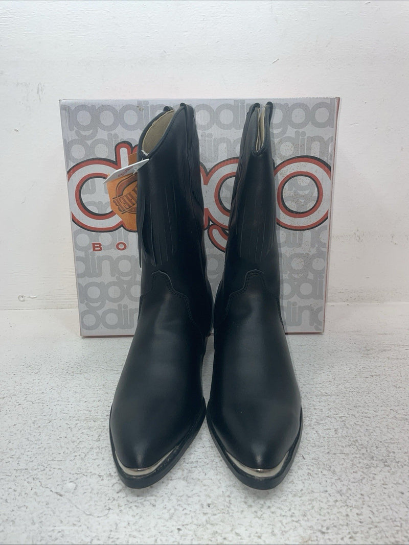 New Youth Black With Fringe Dingo Cowboy Boots. C 3220 6 D. 2-150