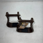 New Royal King Brown Polymar Stirrups Adult #57-1384 FF-3