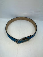 New Blue Genuine Leather Circle Y Weaved 30” Belt #7030 JJ-132