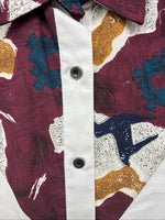 New Women’s Cowboy Threads Multicolor Design Long Sleeve Button Up Large LL-94