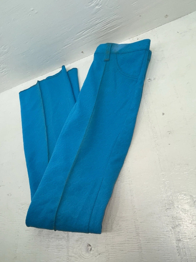 New Vintage Blue Polyester Pants #5450087 3A-67