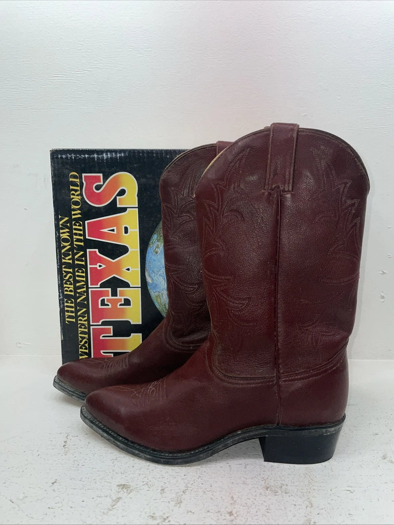 New Men’s Red Texas Brand Cowboy Boots. 7863 10.5 10 1/2 D. 7-89