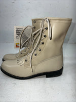 New Women’s Tan Lace Up Texas Brand Cowboy Boots. 4469 6:5 6 1/2 M. 19-116