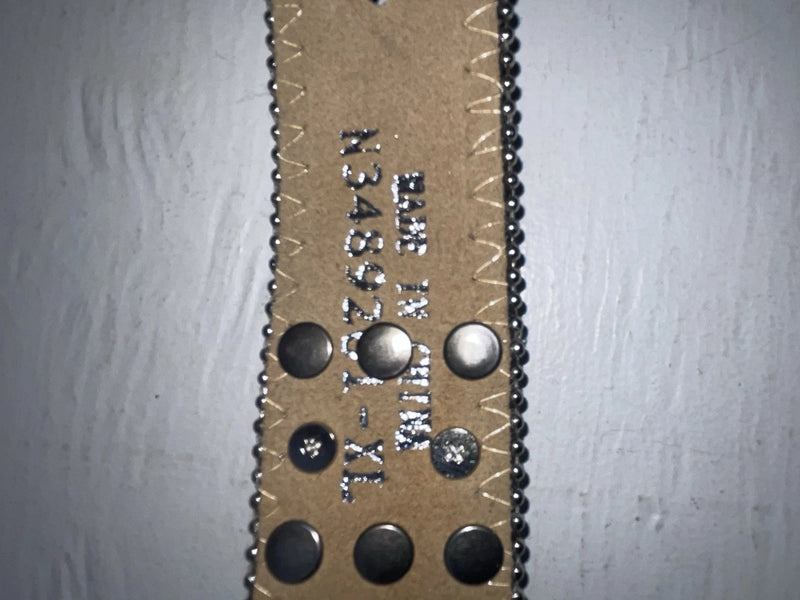 New Black Genuine Leather Nocona Silver Bling XL Belt #N3489201 NN-118