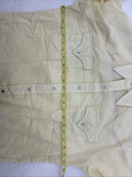 New Men’s Stockman Yellow Long Sleeve Pearl Snap 16 X 34 Large CC-18