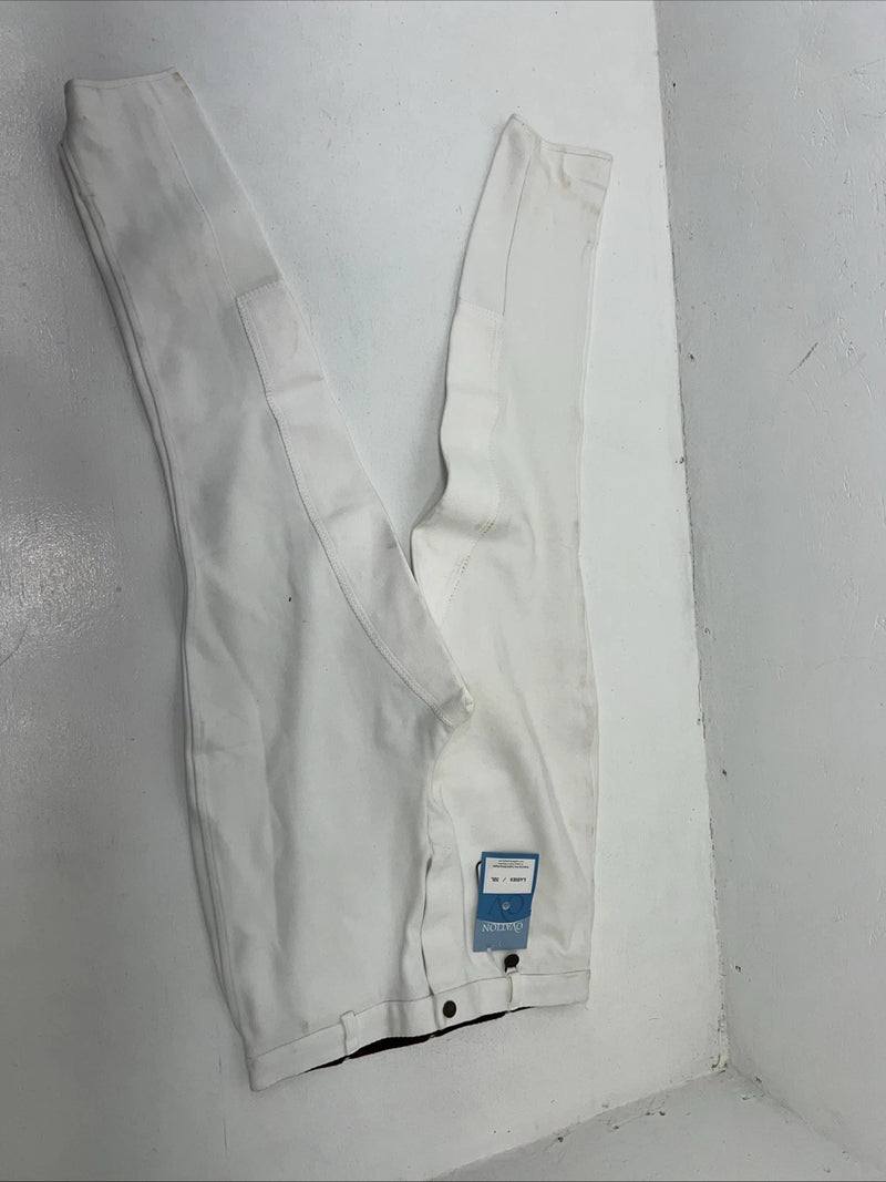 New Women’s White Ovation English Riding Breeches. 462125 32 L D-100
