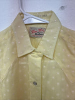 New Women’s Tem Tex Yellow Long Sleeve Pearl Snap Size 12 KK-22