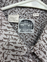 New Women’s Miller Brown Designed Long Sleeve Pearl Snap Size 15 KK-55