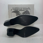 New Women’s White Lace Up American West Cowboy Boots. 515 9.5 9 1/2 M. 17-108