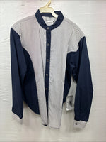 New Boys Cowboy Threads Blue White Long Sleeve Button Up Large DD-5