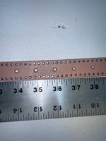 New Pink Genuine Leather Nocona Silver Bling 36” Belt #N1344999 Z-38