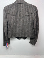 New Women’s Pioneer Wear Gray Short Suit Jacket 38 #12555 W-605