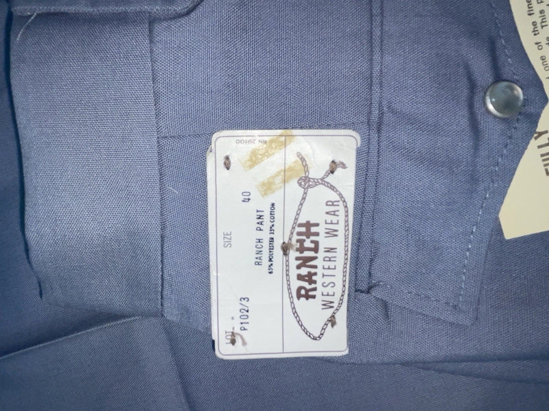 New Vintage Gray Ranch Polyester Pants #P1023 XX-114