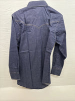 New Men’s Champion Western Jean long sleeve pearl snap small B-65