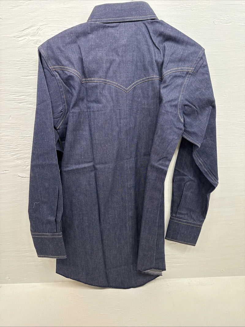 New Men’s Champion Western Jean long sleeve pearl snap small B-65