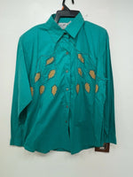 New Women’s Blue Mine & Bills Outfitters Long Sleeve Button Up Shirt M 3B-84
