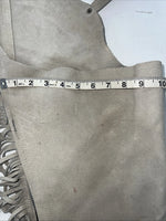 NOS Tan Medium Show Chaps With Fringe Adjustable Waist 43” L-42