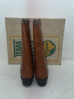New Children’s Brown Texas Brand Cowboy Boots. B 111 4.5 4 1/2 D. 2-82