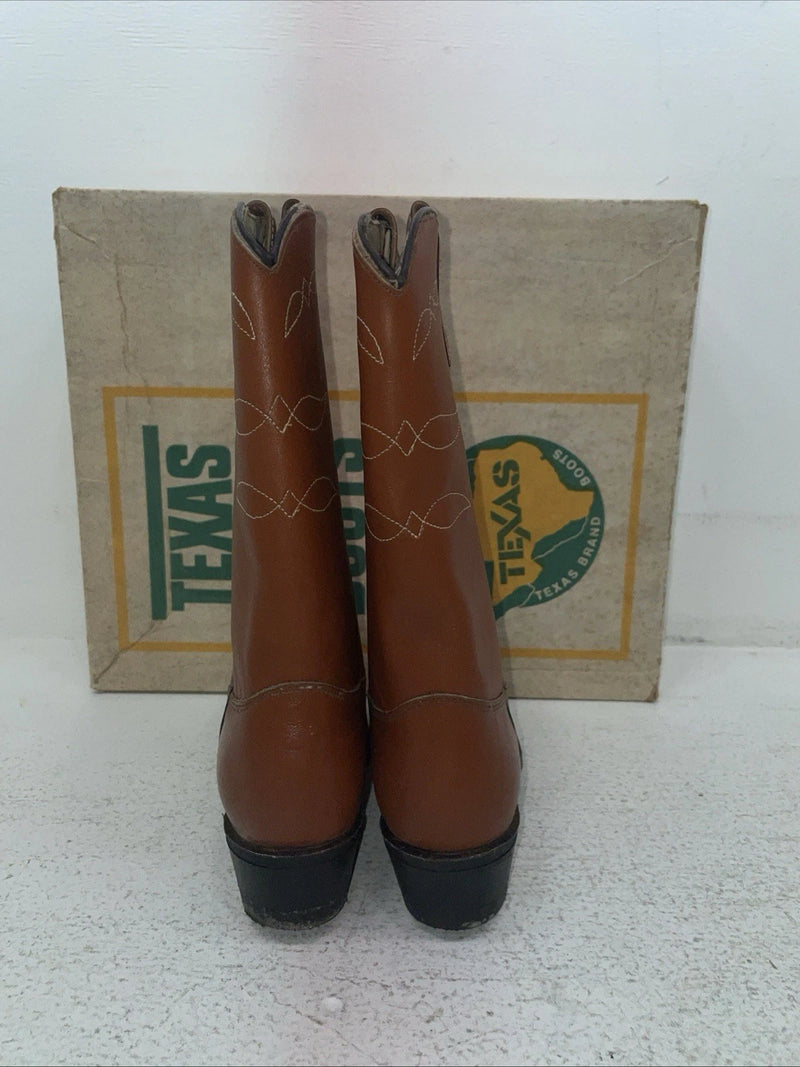 New Children’s Brown Texas Brand Cowboy Boots. B 111 4.5 4 1/2 D. 2-82