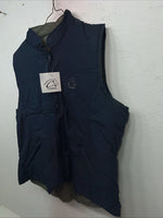 New Women’s Navy Cambrai Puffer Vest XL L-607